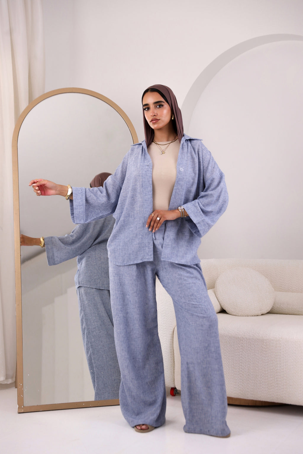 Chic washed blue set