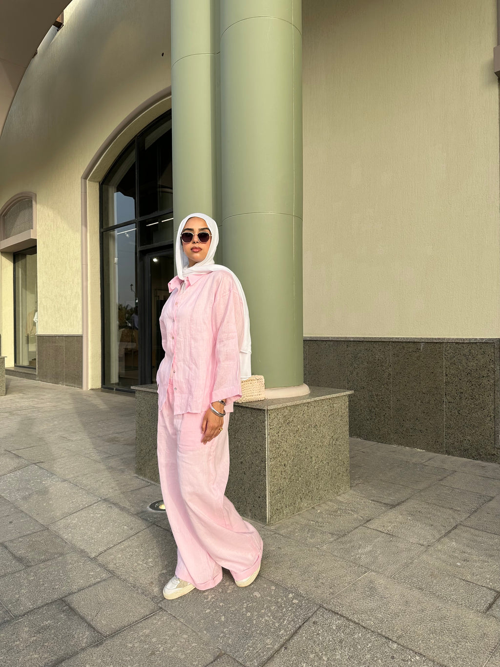 Pink  full linen set