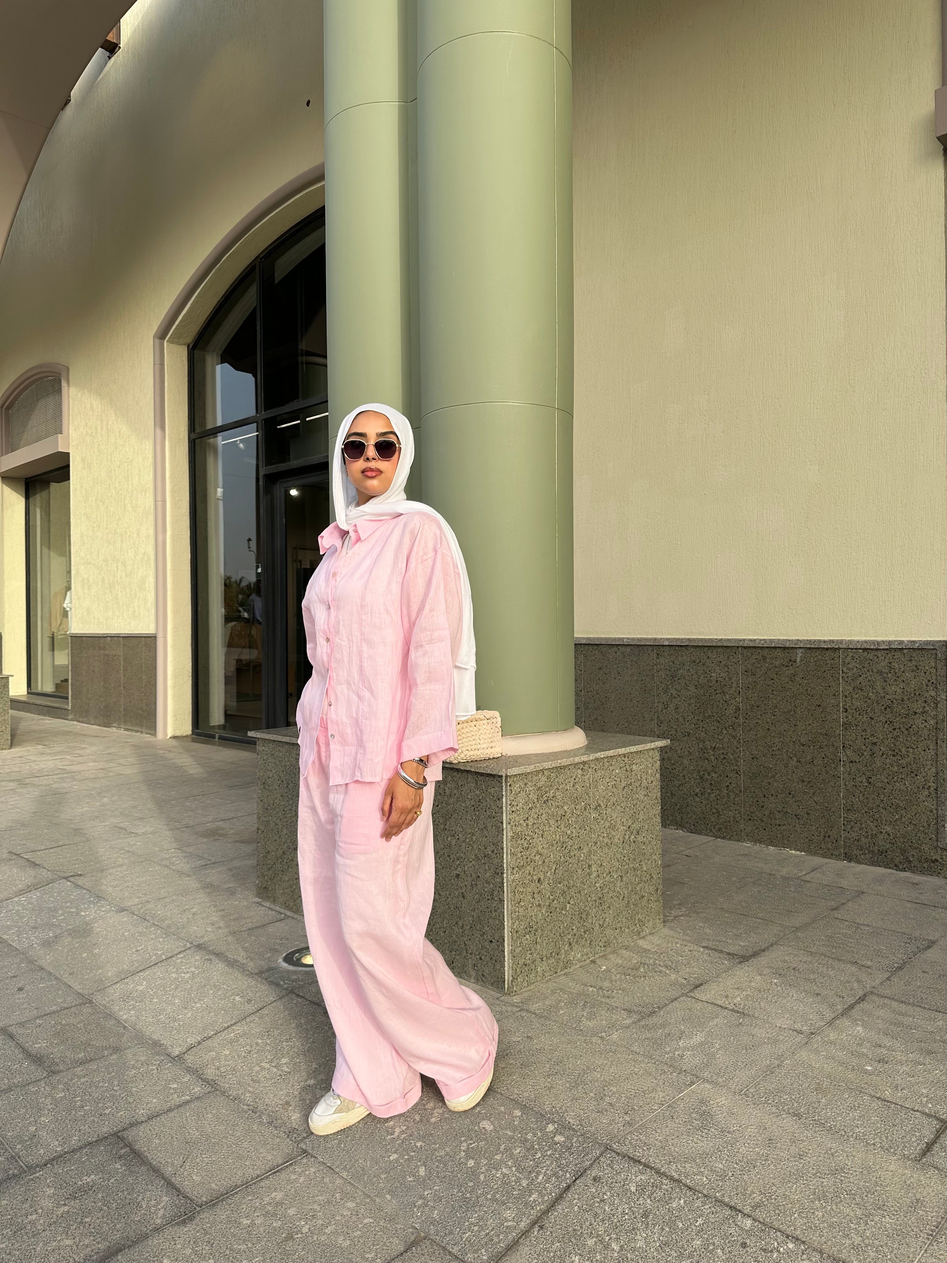 Pink  full linen set