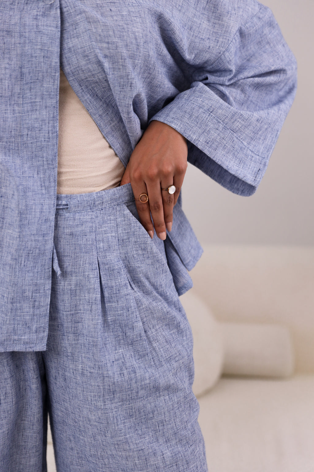 Chic washed blue set