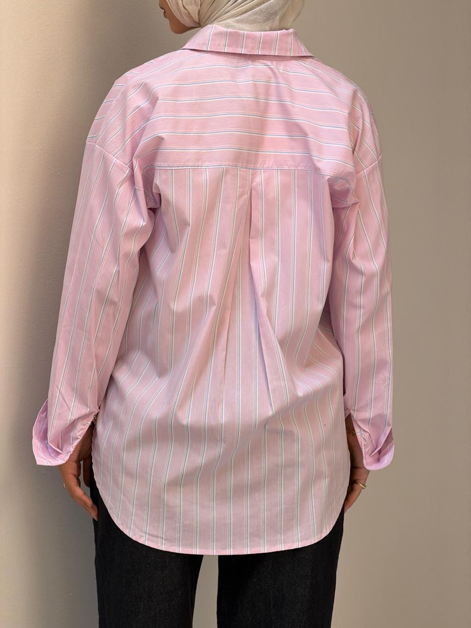 Striped pink shirt