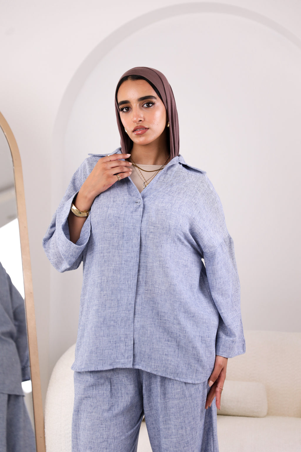 Chic washed blue set