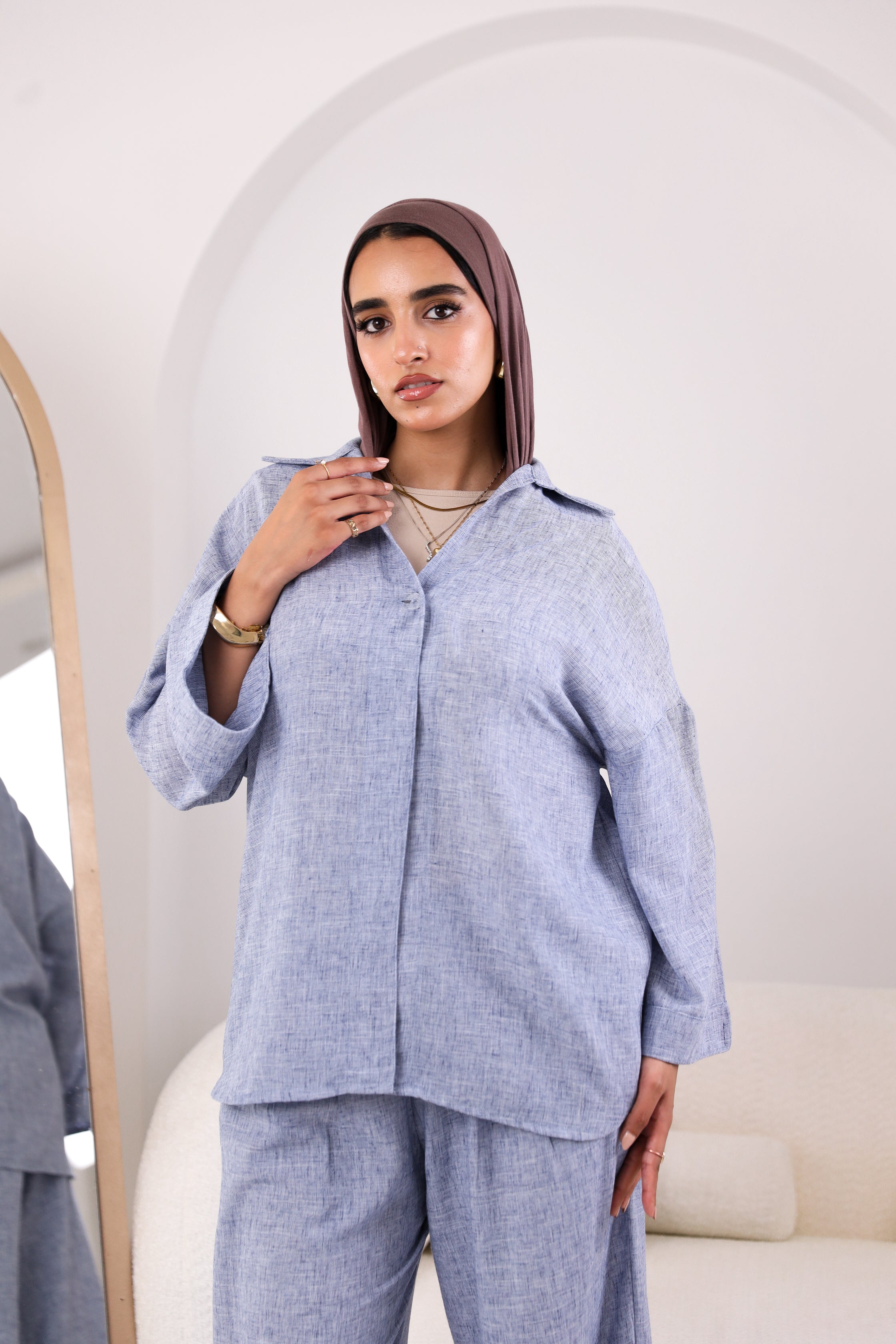 Chic washed blue set
