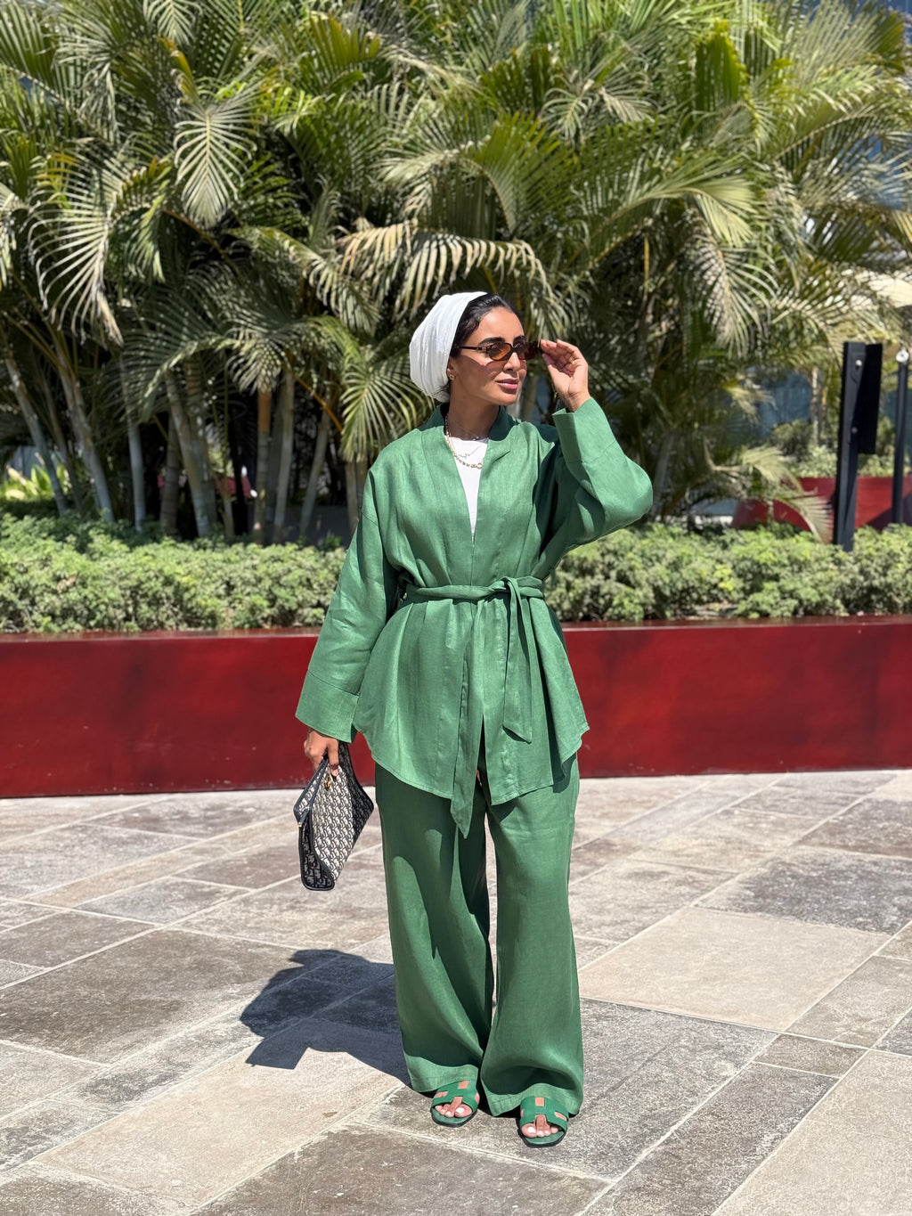 100% PURE LINEN in JADE GREEN