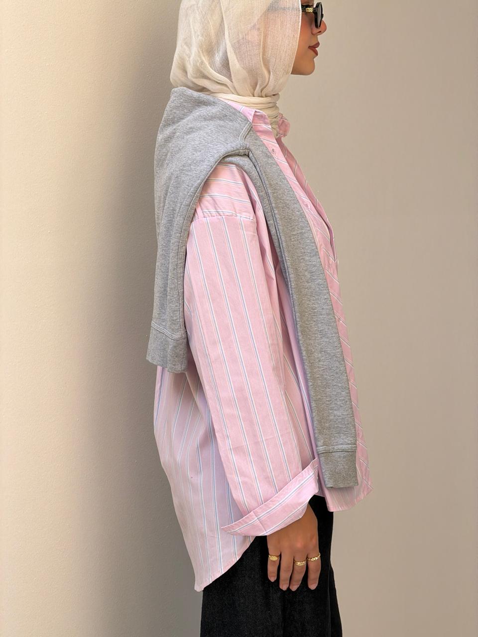 Striped pink shirt