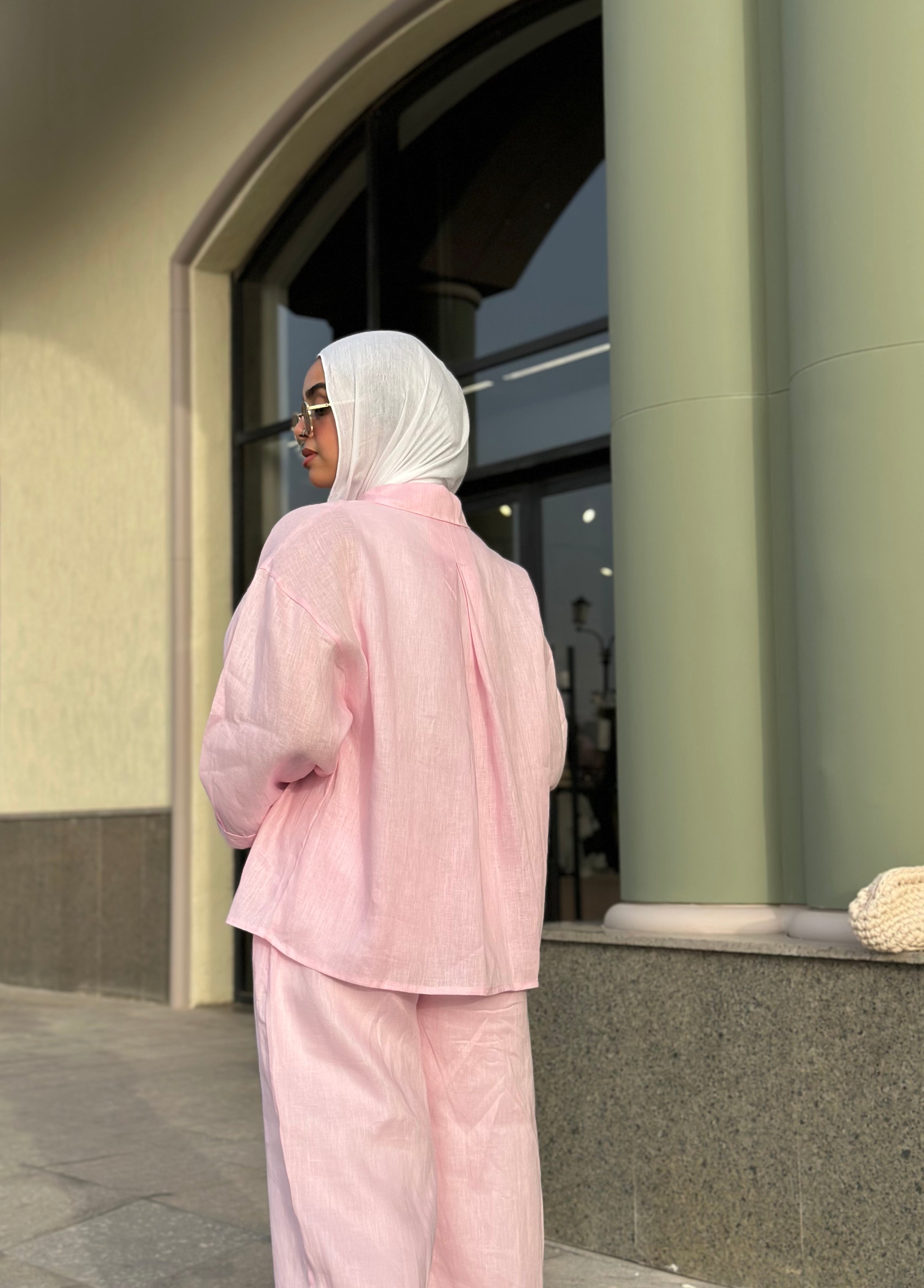 Pink  full linen set