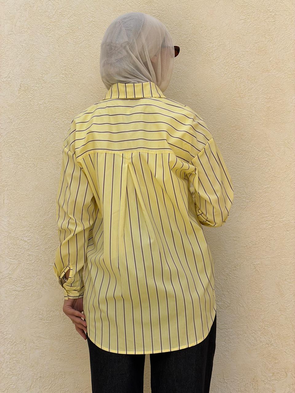 Stripped yellow shirt