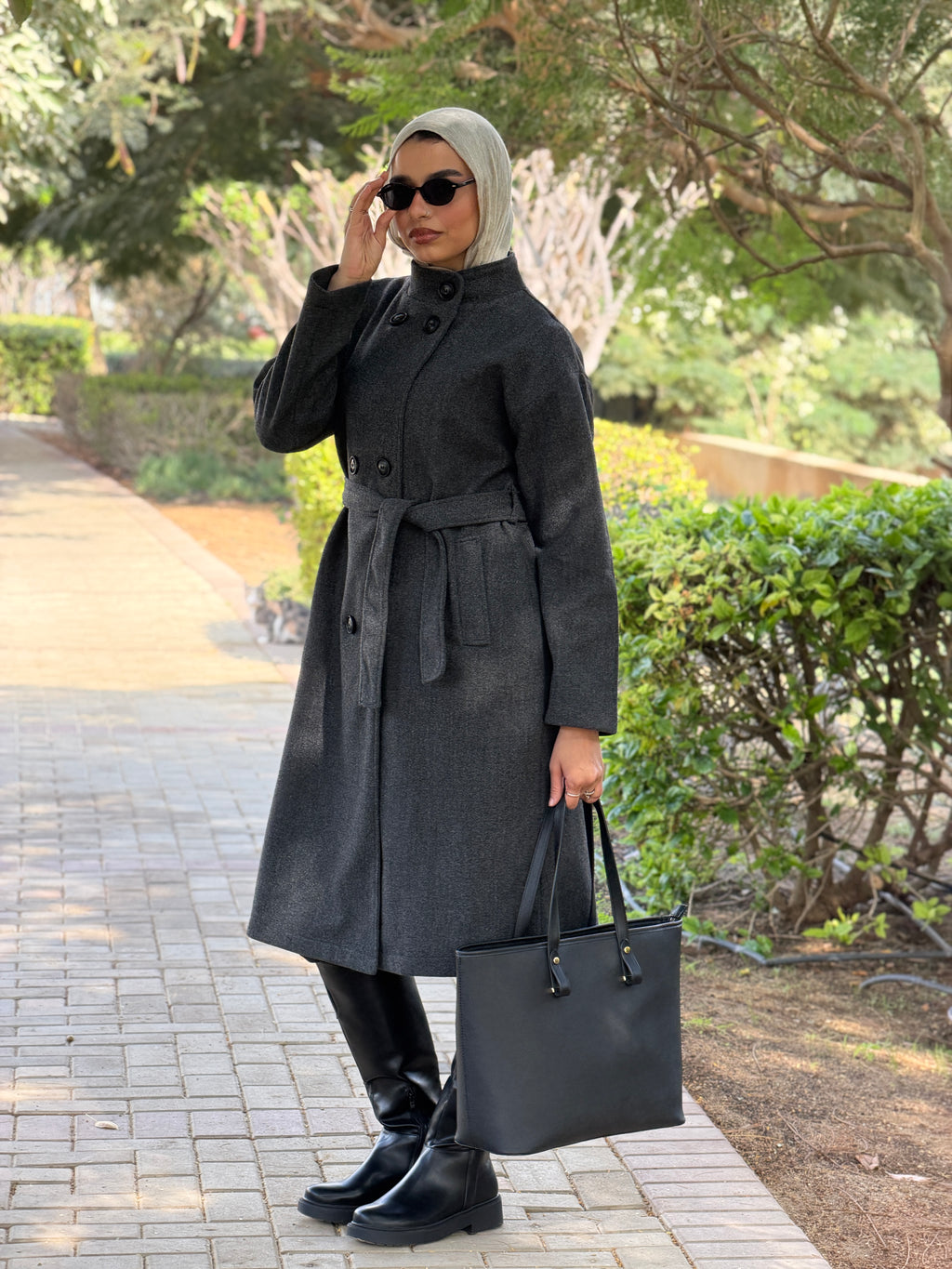 Soft Wool Coat Dark Grey