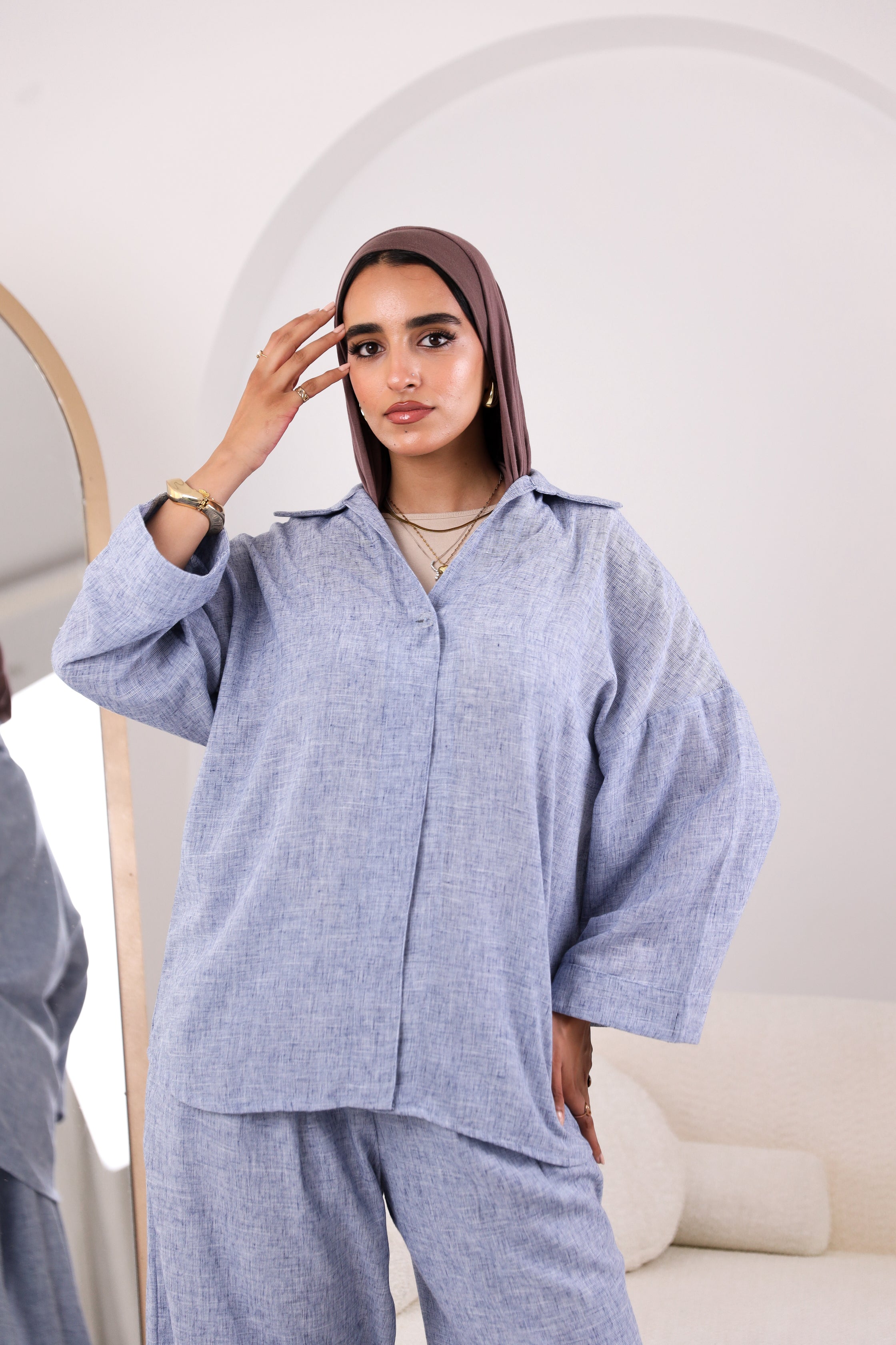 Chic washed blue set