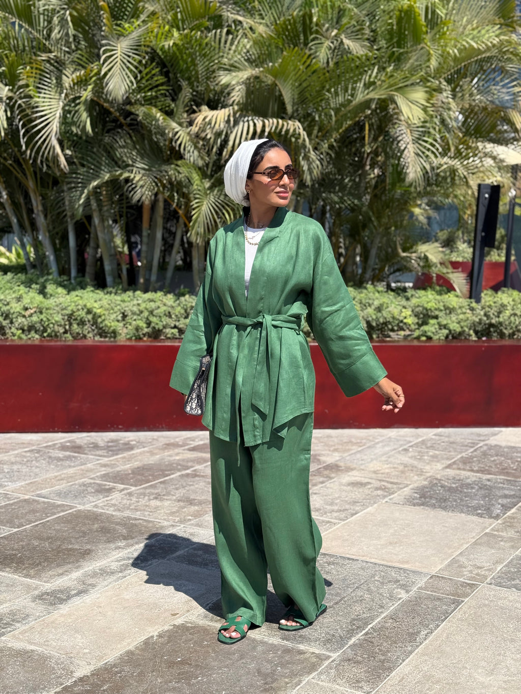 100% PURE LINEN in JADE GREEN