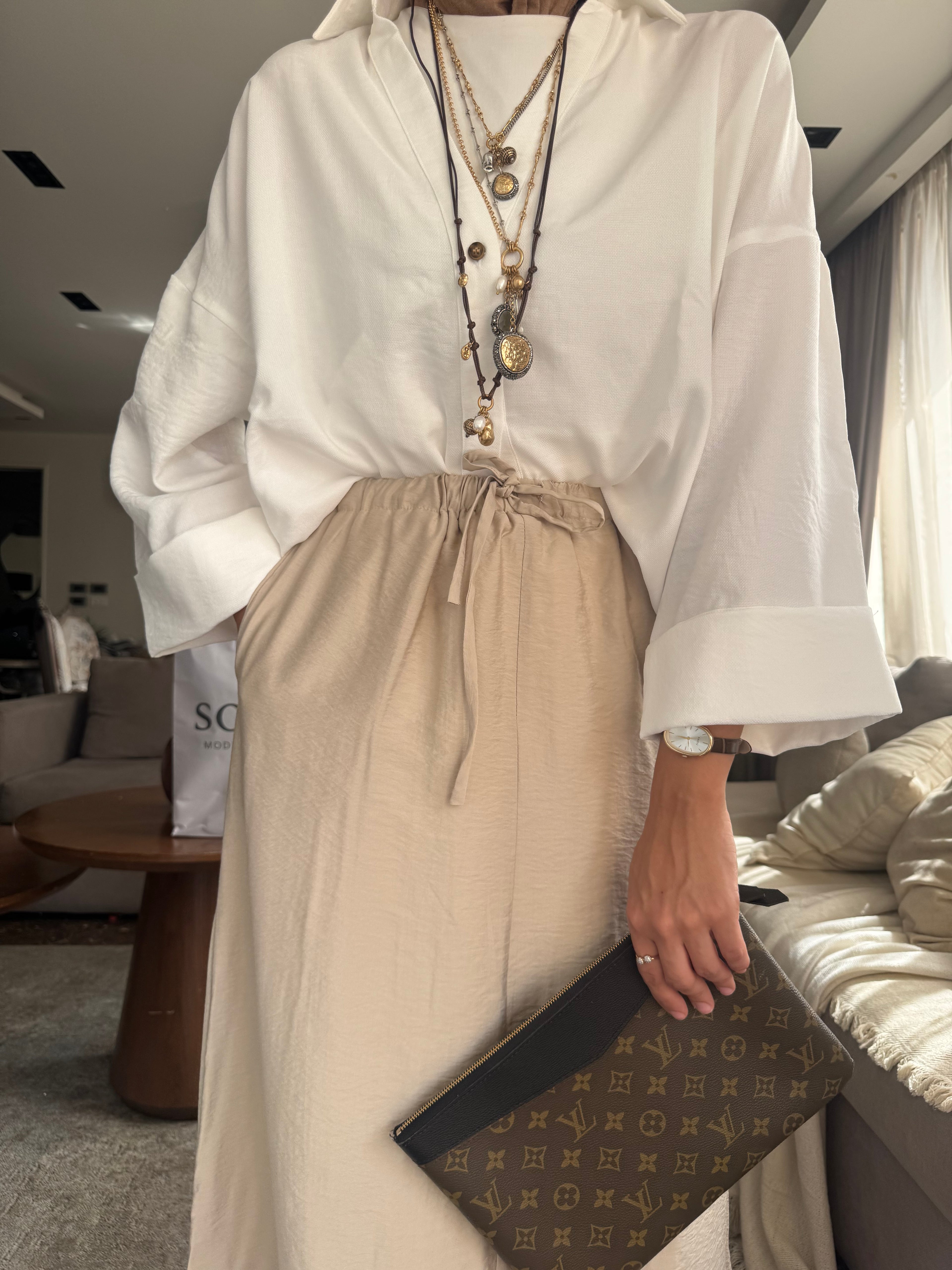 Beige Skirt