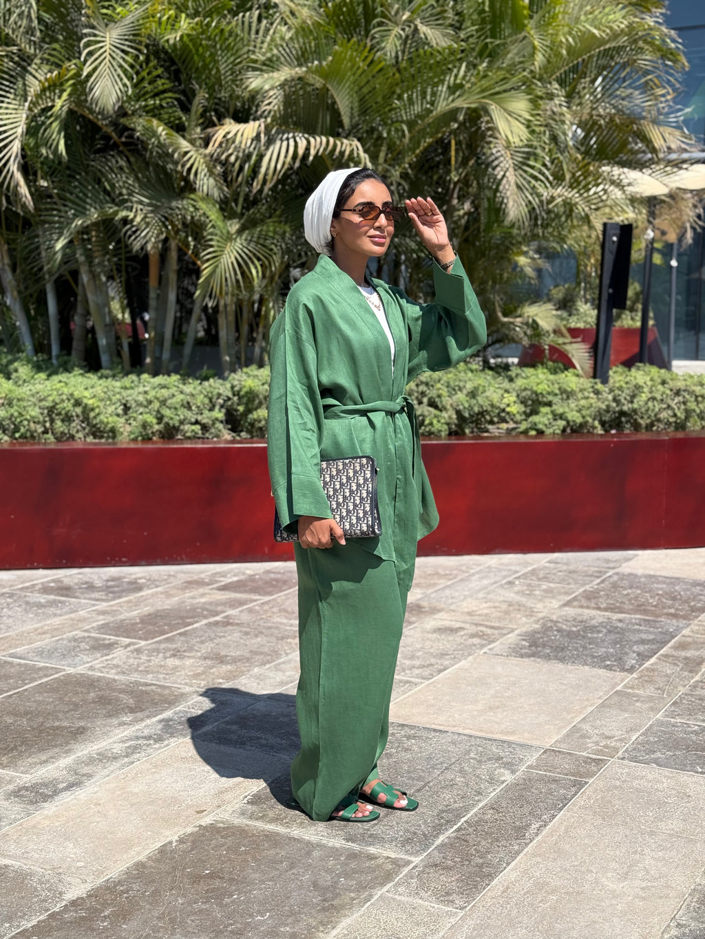 100% PURE LINEN in JADE GREEN