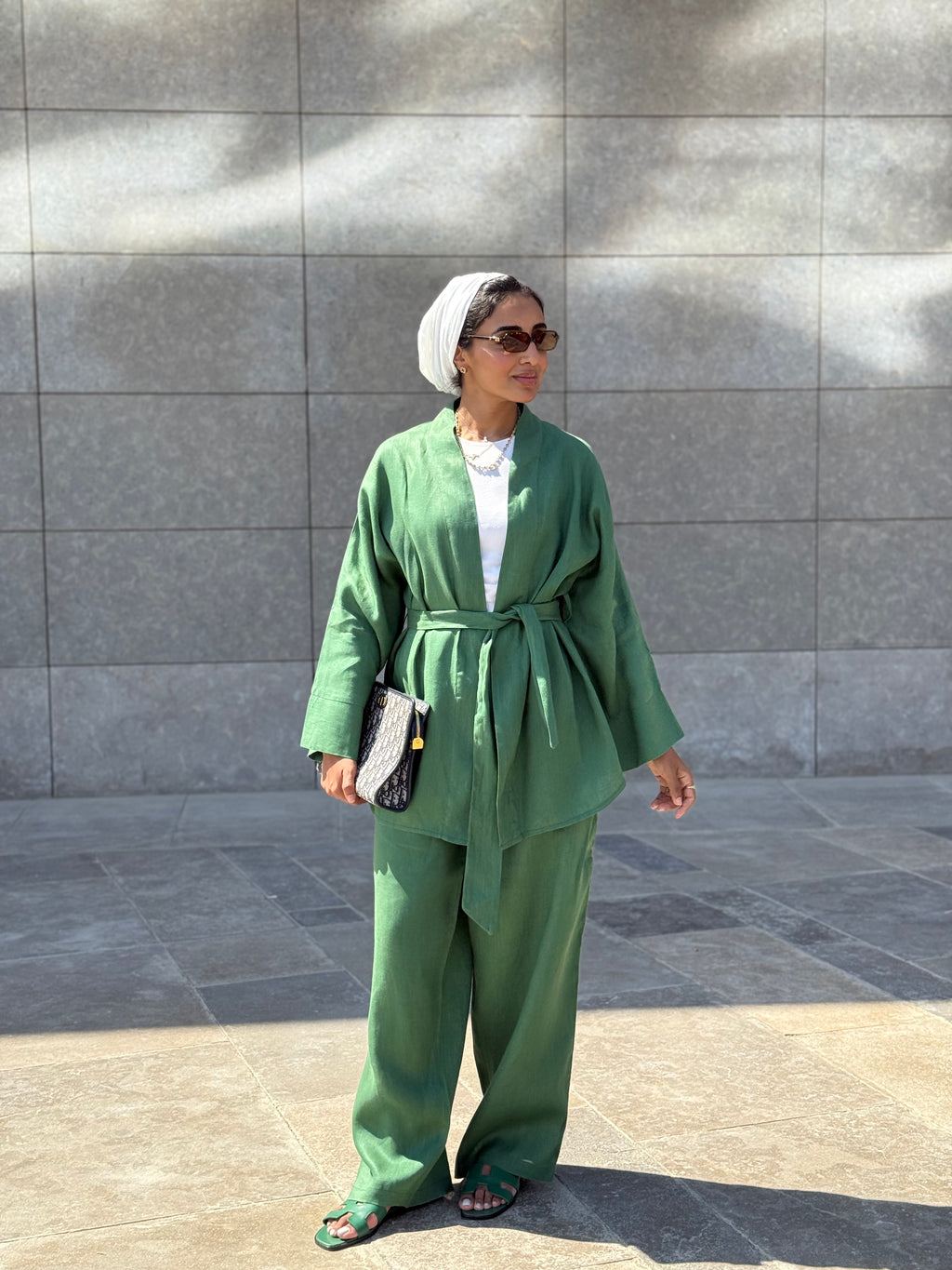 100% PURE LINEN in JADE GREEN