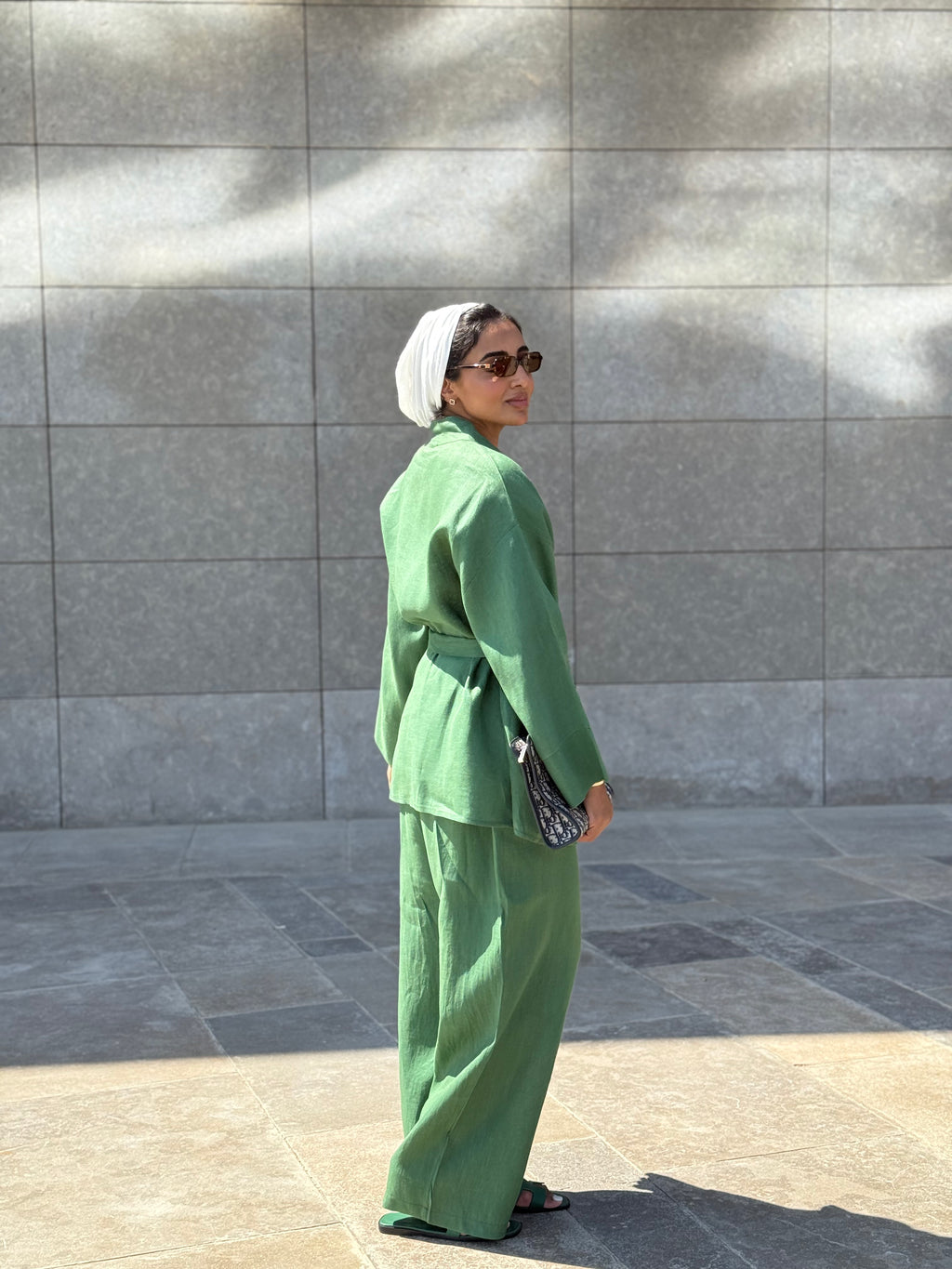 100% PURE LINEN in JADE GREEN
