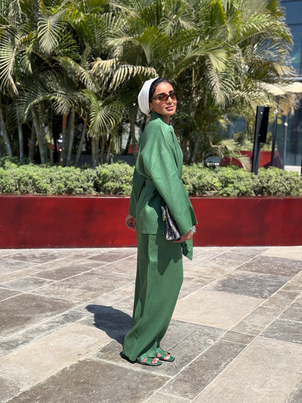 100% PURE LINEN in JADE GREEN