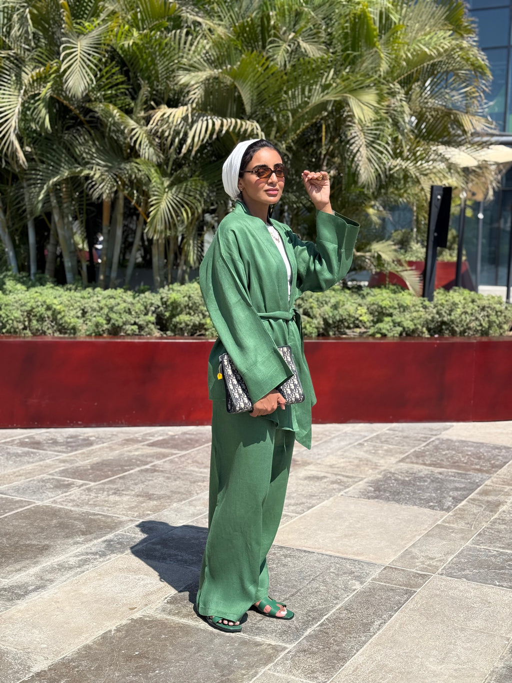 100% PURE LINEN in JADE GREEN