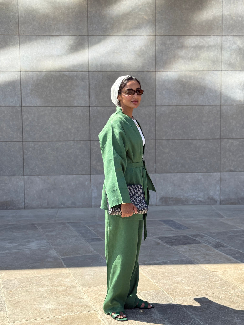 100% PURE LINEN in JADE GREEN