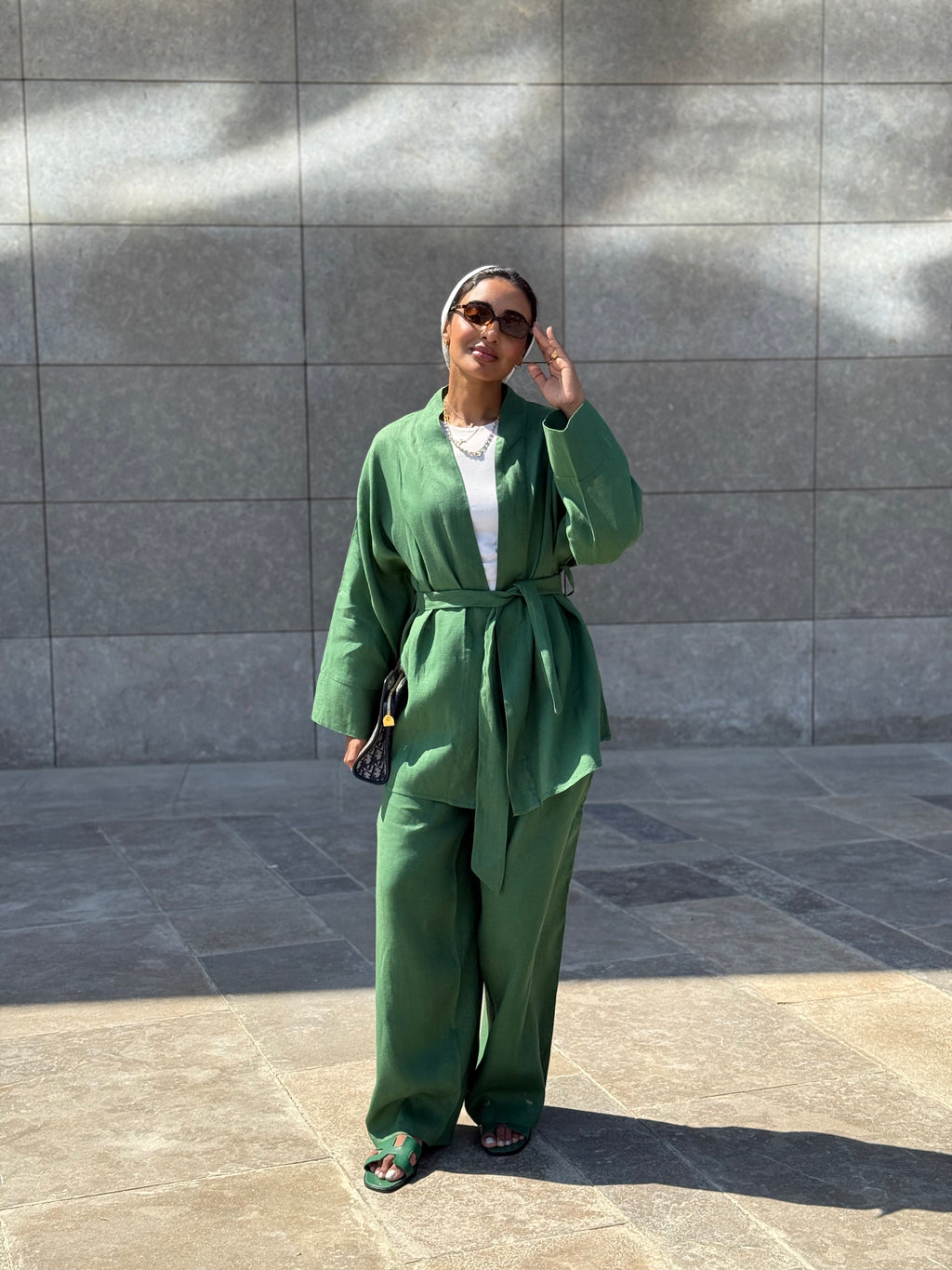 100% PURE LINEN in JADE GREEN
