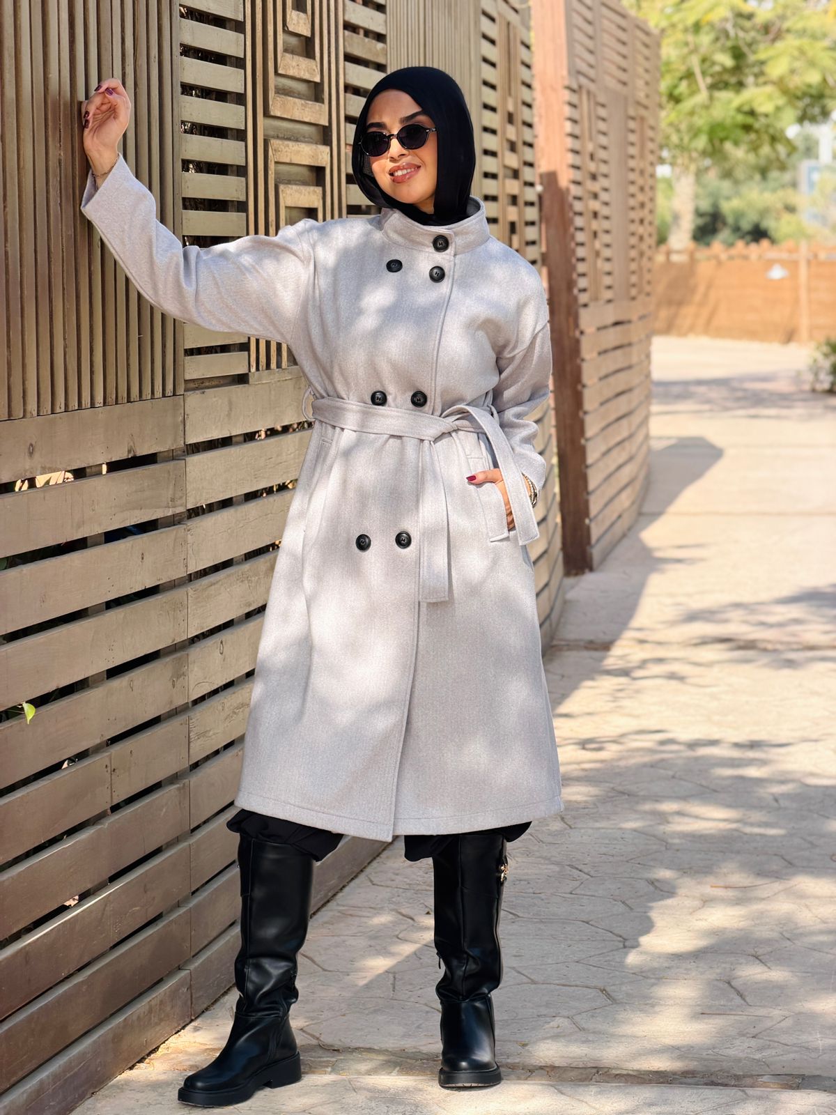 Soft Wool Coat Light Grey