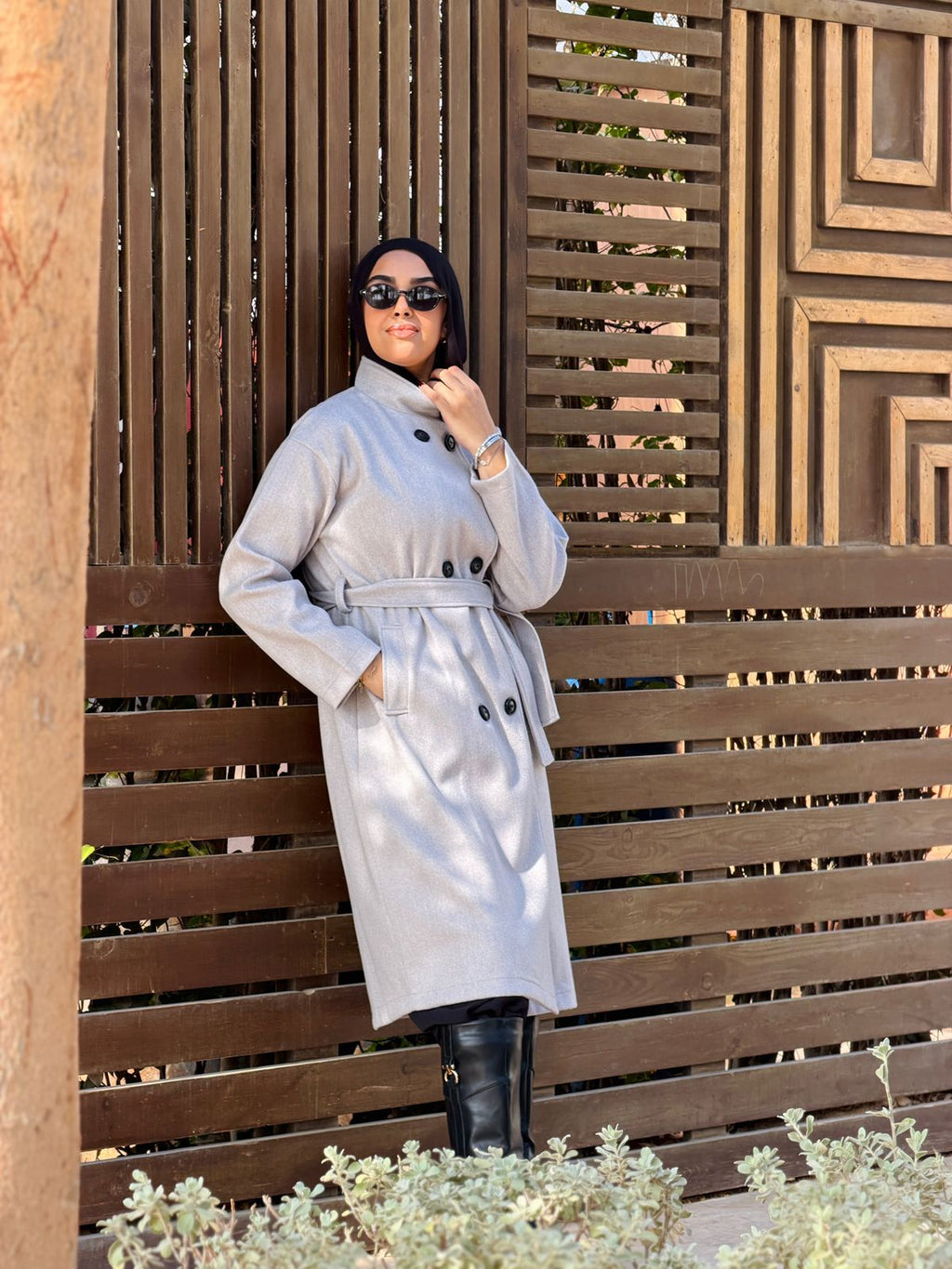 Soft Wool Coat Light Grey