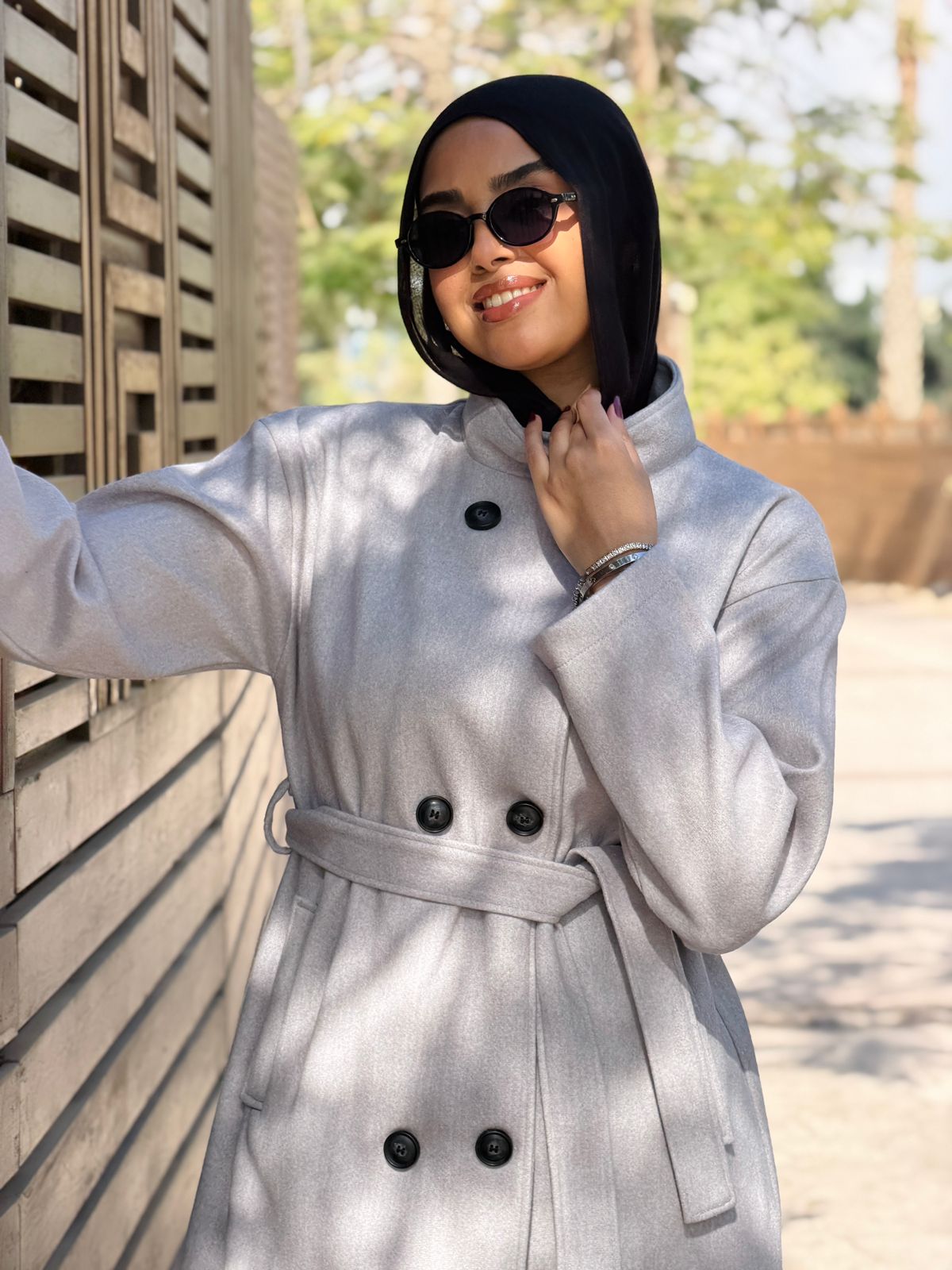 Soft Wool Coat Light Grey