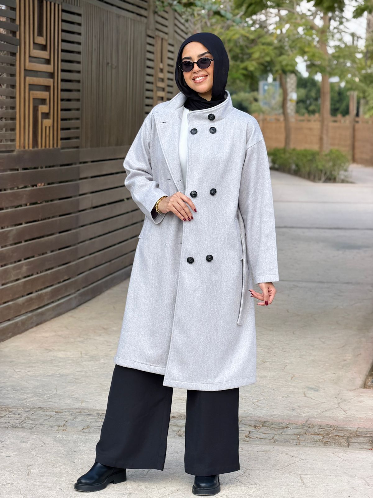 Soft Wool Coat Light Grey
