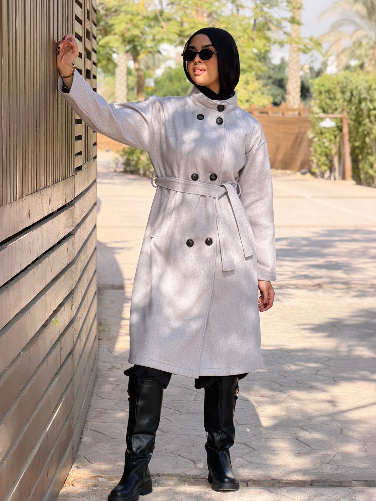 Soft Wool Coat Light Grey