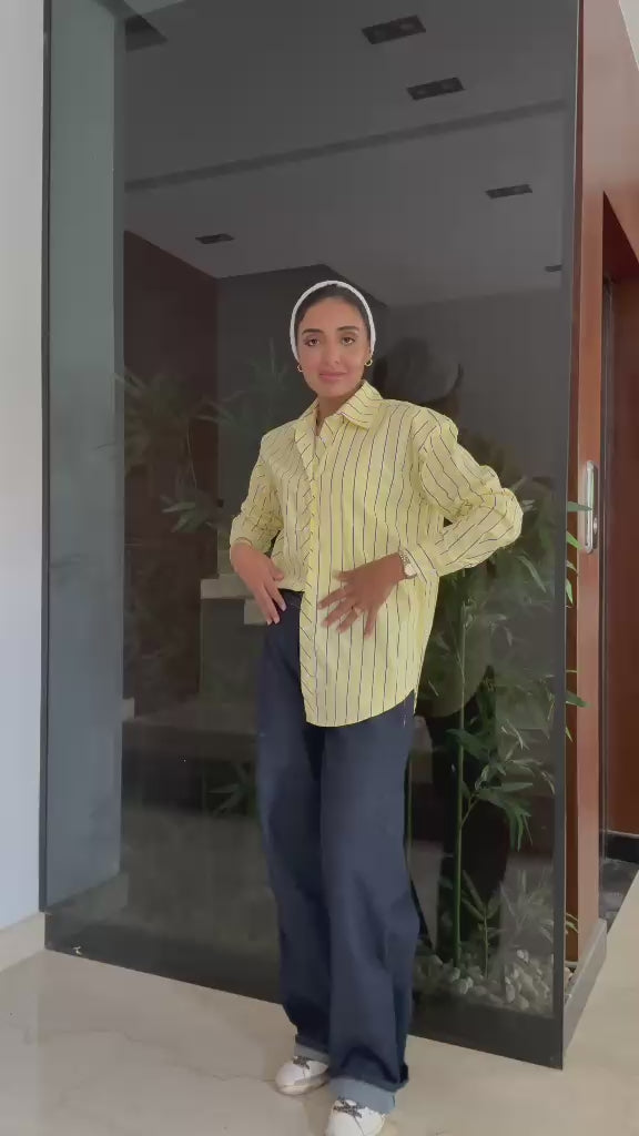 Stripped yellow shirt