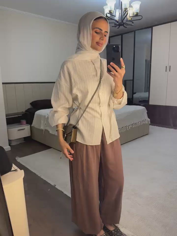 Light beige stripped shirt